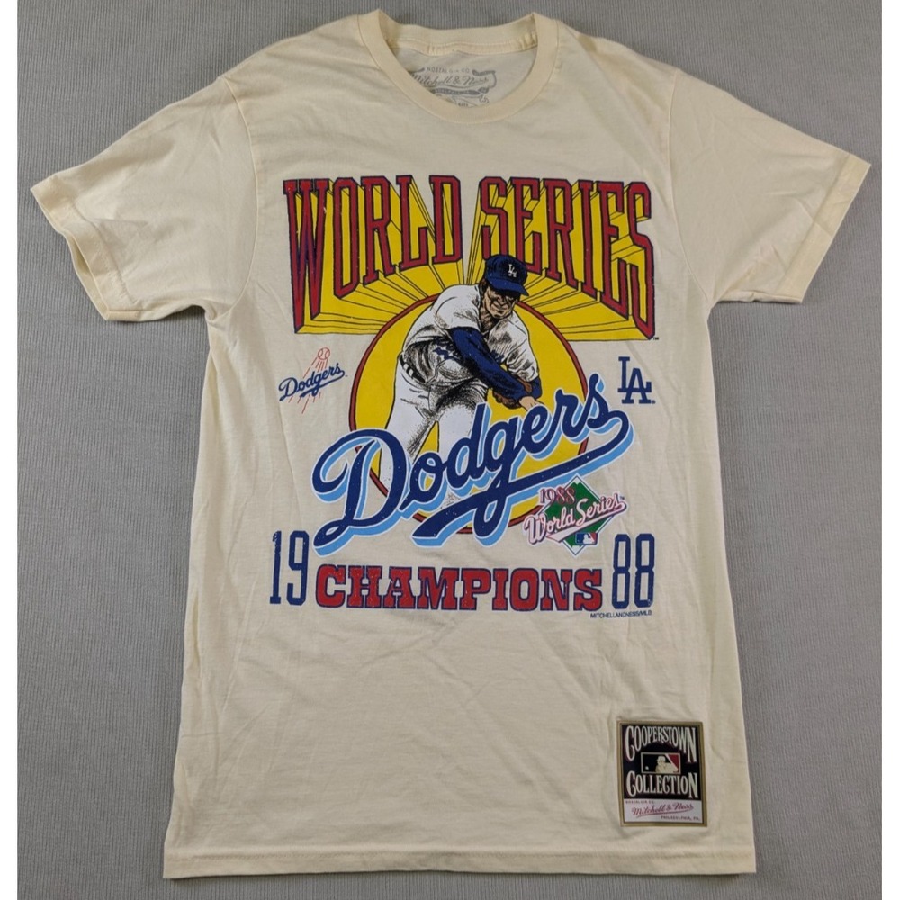 Los Angeles Dodgers Shirt Mens Small Mitchell Ness Retro World Series 80s MLB